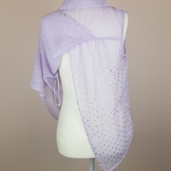 Button Up Purple Blouse - Picture 6 of 8